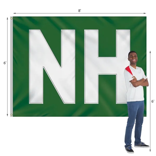 6' x 8' Nylon Appliqued Two Letter School Spirit Flag... from ASI 80228 Quinn