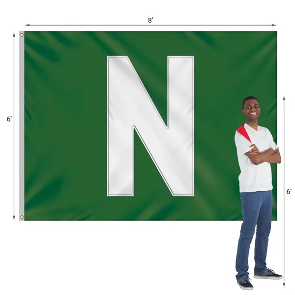 6' x 8' Nylon Appliqued One Letter School Spirit Flag.... from ASI 80228 Quinn