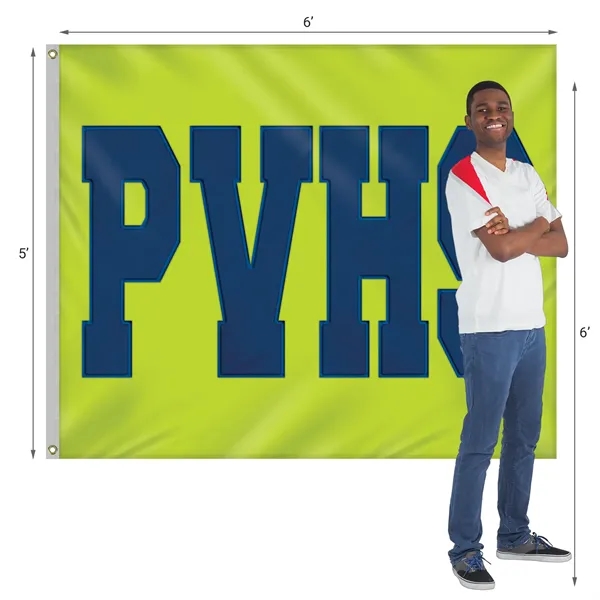 5' x 6' Nylon Appliqued Four Letter School Spirit Flag.... from ASI 80228 Quinn