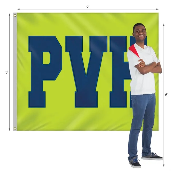 5' x 6' Nylon AppliquedThree Letter School Spirit Flag... from ASI 80228 Quinn