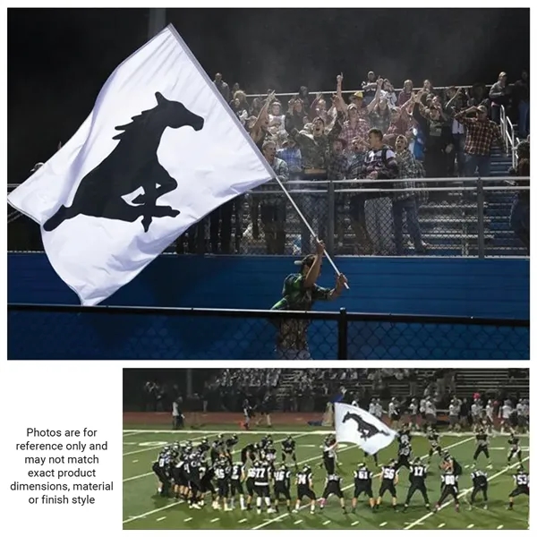 5' x 6' Nylon AppliquedThree Letter School Spirit Flag... from ASI 80228 Quinn