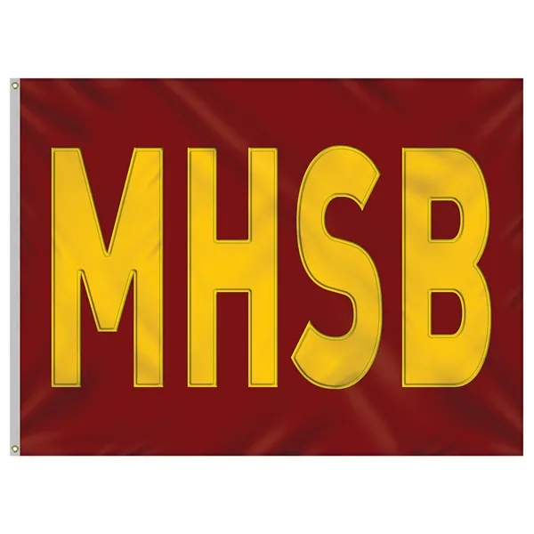 6' x 8' Nylon Appliqued Four Letter School Spirit Flag... from ASI 80228 Quinn