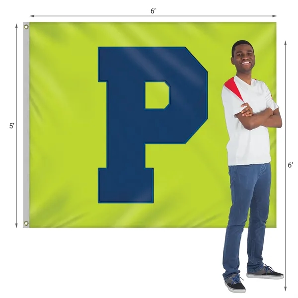 5' x 6' Nylon Appliqued One Letter School Spirit Flag... from ASI 80228 Quinn