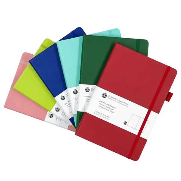 A5 size PU leather dotted journal notebook plus 1 color silkscreen... from ASI 37218 Athena Promo (tm)