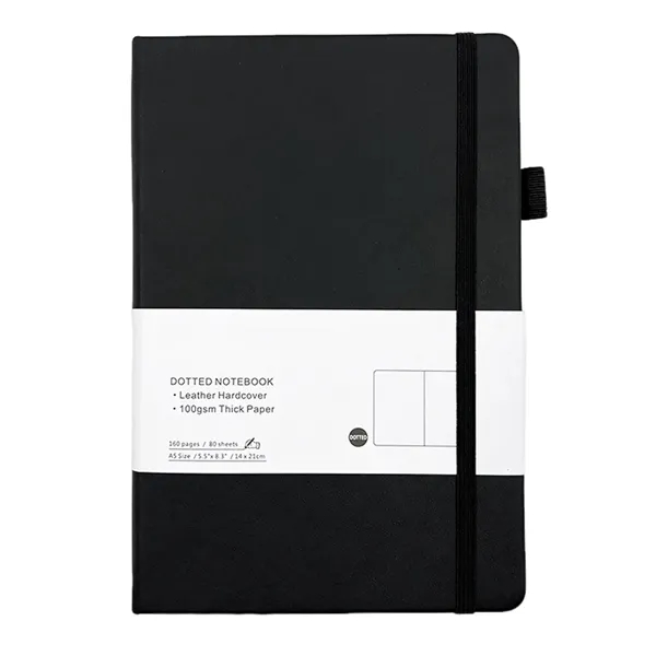 A5 size PU leather dotted journal notebook plus 1 color silkscreen... from ASI 37218 Athena Promo (tm)