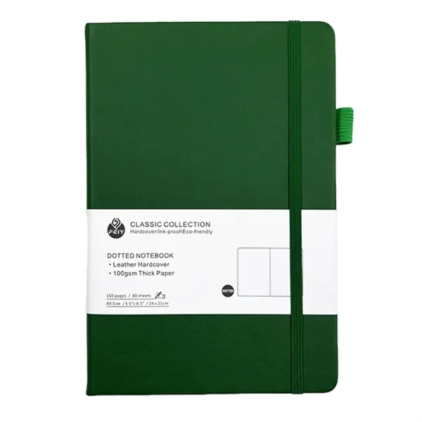 A5 size PU leather dotted journal notebook plus 1 color silkscreen... from ASI 37218 Athena Promo (tm)