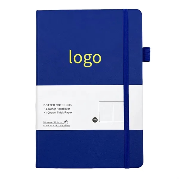 A5 size PU leather dotted journal notebook plus 1 color silkscreen... from ASI 37218 Athena Promo (tm)