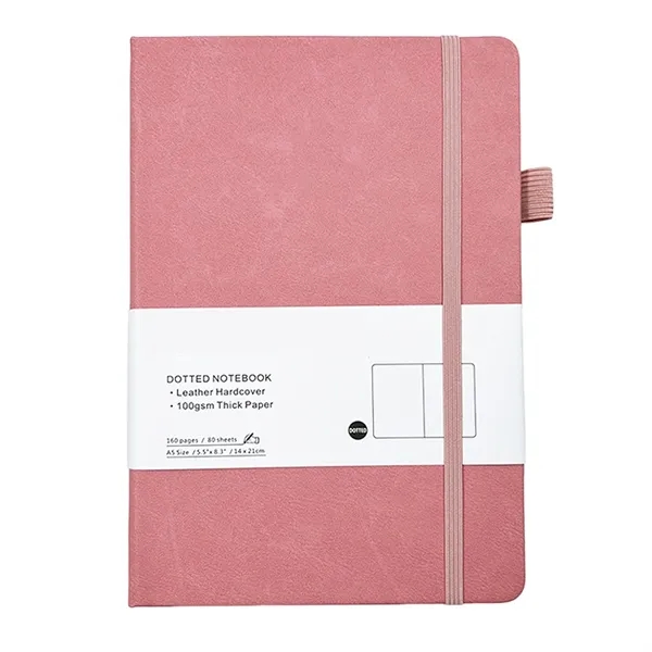 A5 size PU leather dotted journal notebook plus 1 color silkscreen... from ASI 37218 Athena Promo (tm)