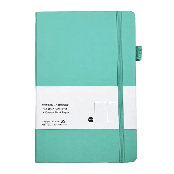 A5 size PU leather dotted journal notebook plus 1 color silkscreen... from ASI 37218 Athena Promo (tm)