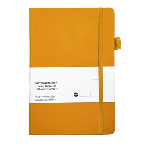 A5 size PU leather dotted journal notebook plus 1 color silkscreen... from ASI 37218 Athena Promo (tm)