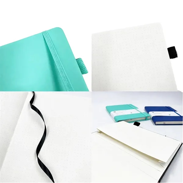 A5 size PU leather dotted journal notebook plus 1 color silkscreen... from ASI 37218 Athena Promo (tm)