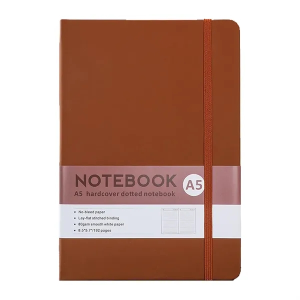 A5 size PU leather hardcover journal planner notebook with imprint... from ASI 37218 Athena Promo (tm)