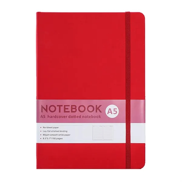 A5 size PU leather hardcover journal planner notebook with imprint... from ASI 37218 Athena Promo (tm)