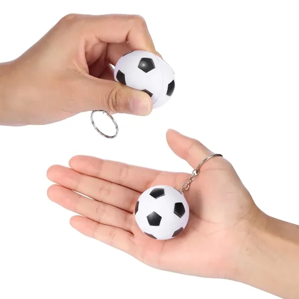Mini Soccer Ball Stress Reliever on Keychain... from ASI 44900 NC Custom (CI/Lanco) / Lanco