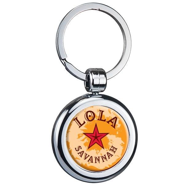 Chrome plated plastic keytag with two-sided four color process domed imprint... from ASI 43051 CPS / Keystone CPS CPS/Keystone