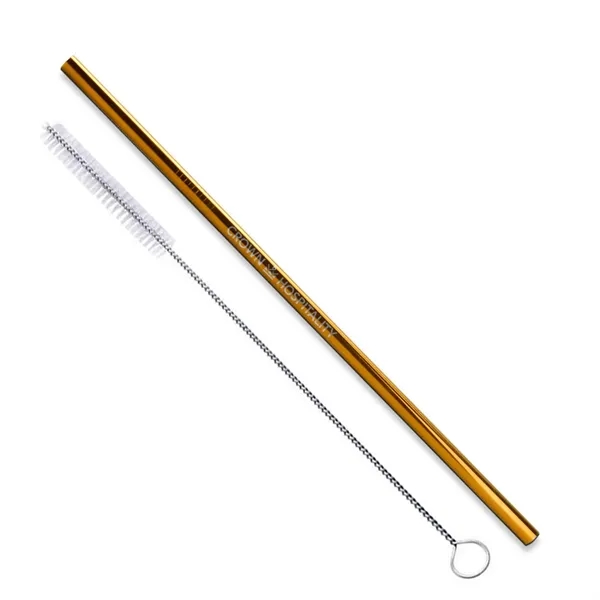 Gold And Copper Stainless Steel Straw Qty 1 Straw... from ASI 61966 HPG / Beacon Promotions