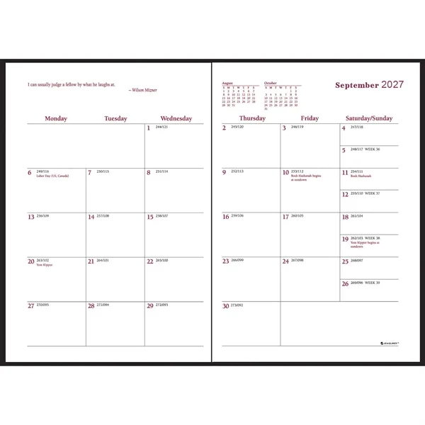 Monthly desk planner with mulitple reference resources... from ASI 61966 HPG / Beacon Promotions HPG Gold