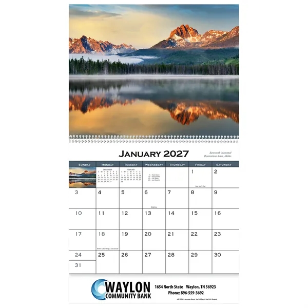 13 month scenic landscapes calendar.... from ASI 61966 HPG / Beacon Promotions HPG Gold