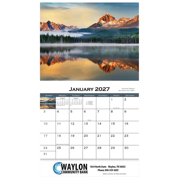 13 month scenic landscapes from around the United States calendar.... from ASI 61966 HPG / Beacon Promotions HPG Gold