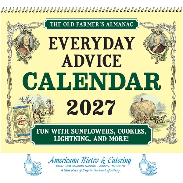 13 month spiral bound wall calendar that brings helpful tips and... from ASI 61966 HPG / Beacon Promotions HPG Gold