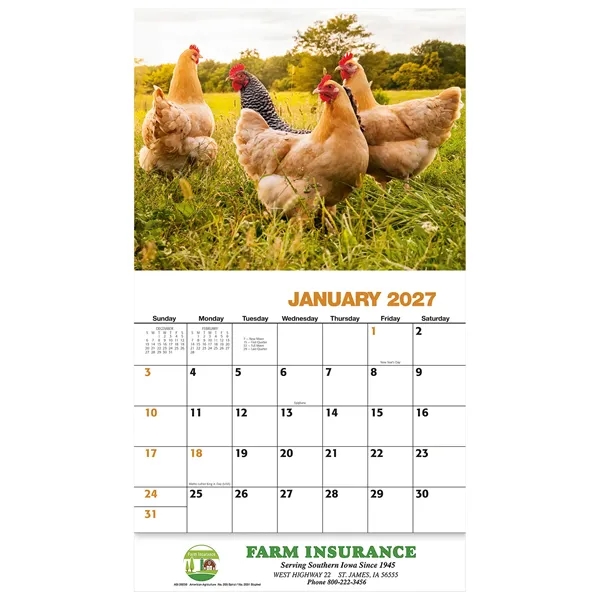 13 month rural living calendar.... from ASI 61966 HPG / Beacon Promotions HPG Gold