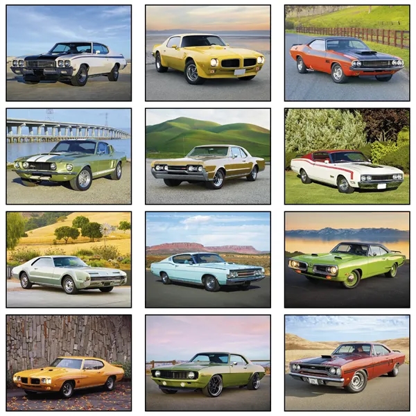 13 month real muscle cars calendar.... from ASI 61966 HPG / Beacon Promotions HPG Gold