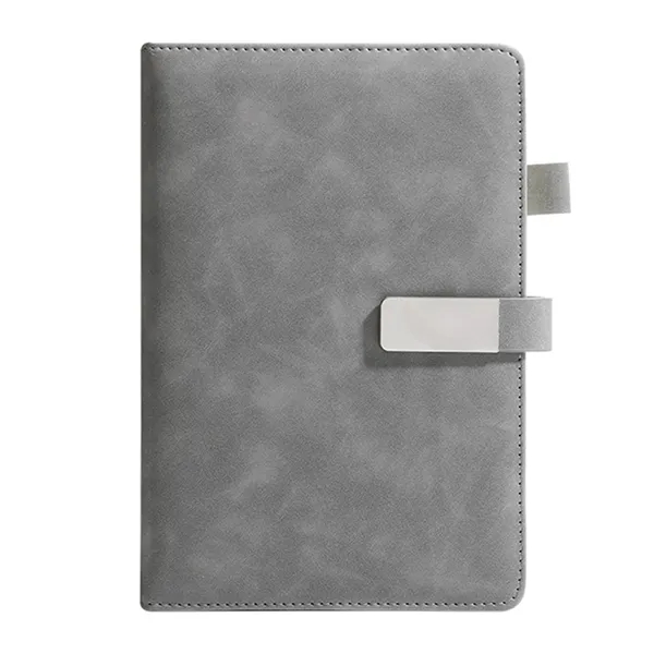 A5 size soft-feel skin-friendly leather cover notebook with pen holder with... from ASI 37218 Athena Promo (tm)