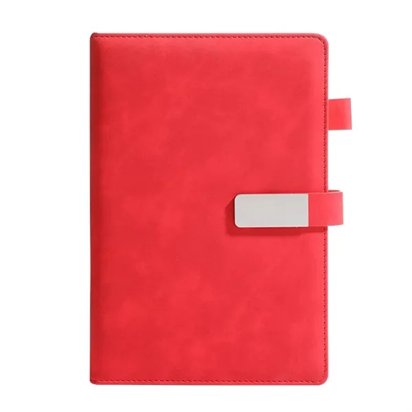A5 size soft-feel skin-friendly leather cover notebook with pen holder with... from ASI 37218 Athena Promo (tm)
