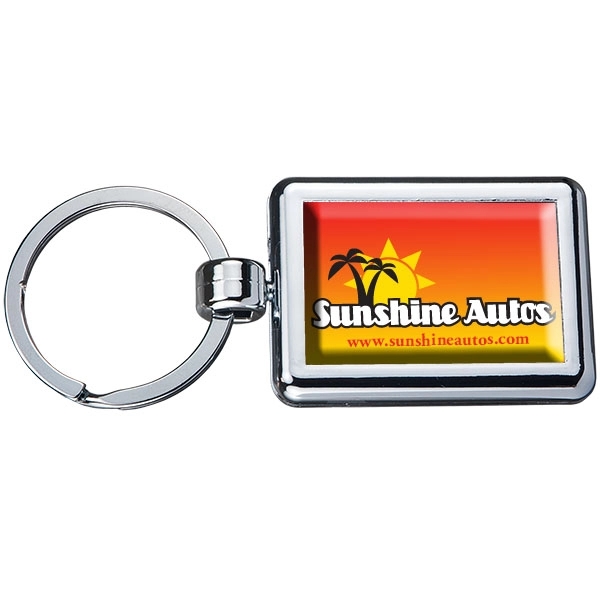 Chrome plated plastic keytag with two-sided four color process domed imprint... from ASI 43051 CPS / Keystone CPS CPS/Keystone