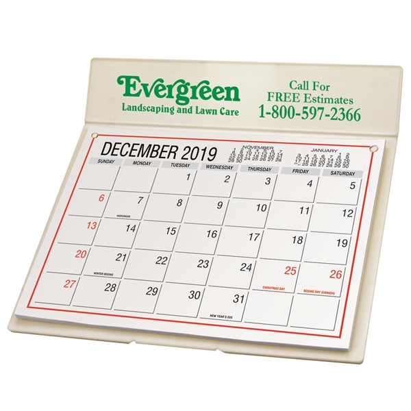 6 3/8" x 6 1/8" desk calendar made of polypropylene and... from ASI 43051 CPS / Keystone CPS CPS/Keystone