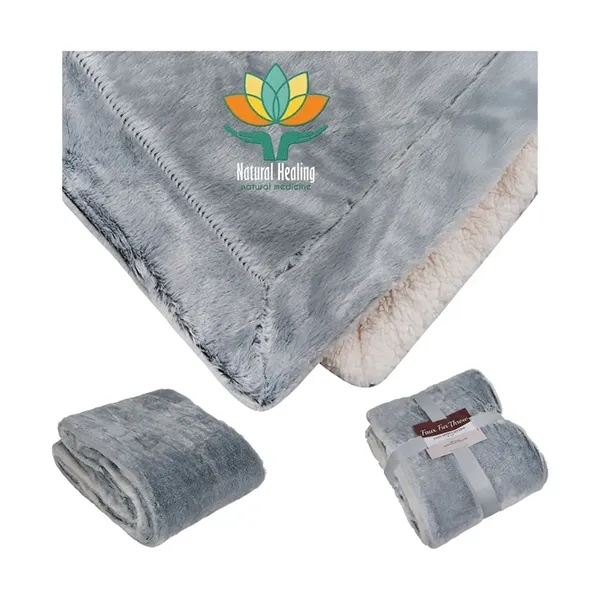 Charleston 50" x 60" Faux Fur Throw... from ASI 67866 Logomark/Valumark