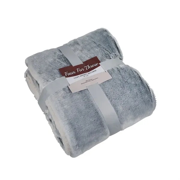 Charleston 50" x 60" Faux Fur Throw... from ASI 67866 Logomark/Valumark
