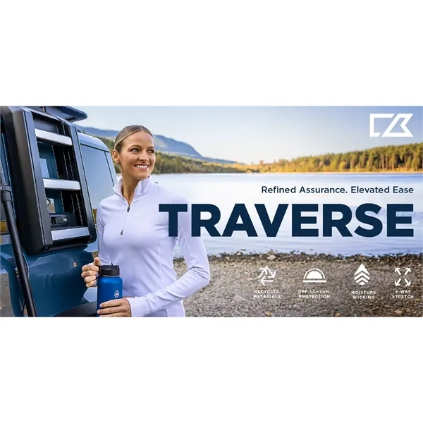 Women's sweatshirt with a quarter zip, long sleeves, UPF50+ protection, moisture-wicking... from ASI 47965 Cutter & Buck