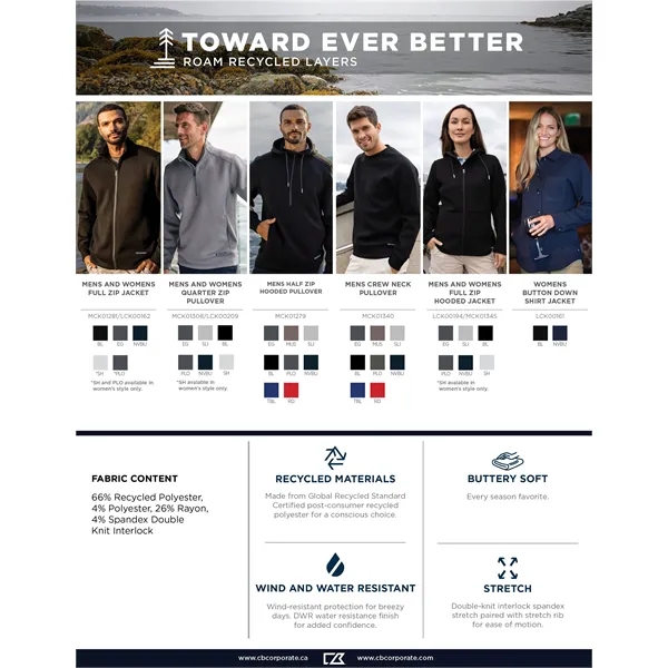 Men's sweatshirt with a half-zip, hood, double knit interlock, and water-resistant... from ASI 47965 Cutter & Buck