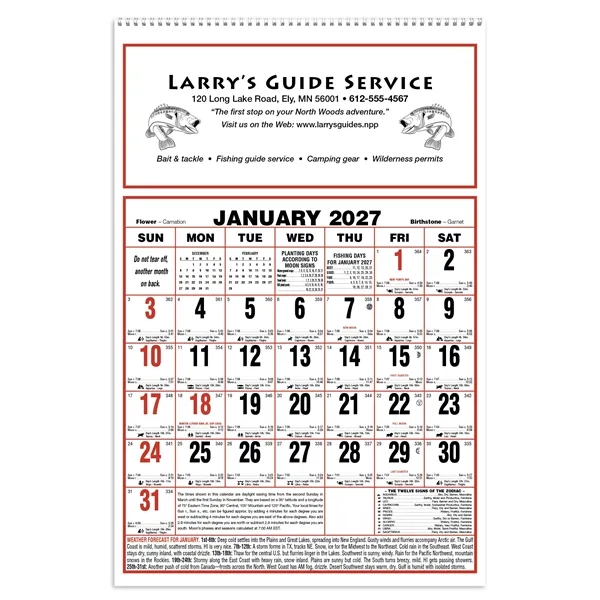 Large Almanac... from ASI 40480 Koozie Group / Norwood Triumph Calendar