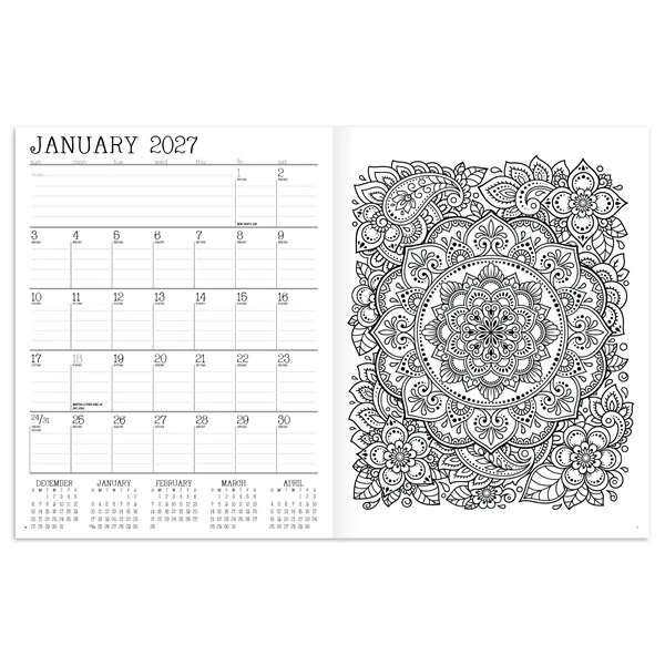Adult Coloring Book Planner... from ASI 40480 Koozie Group / Norwood Triumph Calendar
