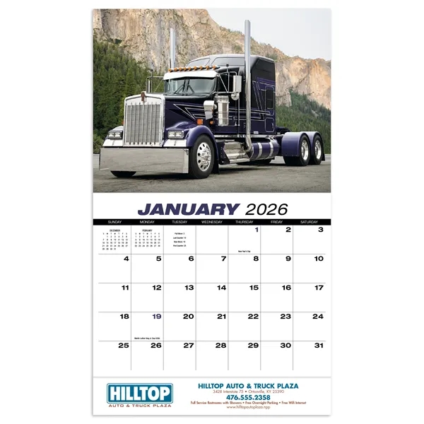18-Wheeler Wall Appointment Calendar - Stapled... from ASI 40480 Koozie Group / HotLine®