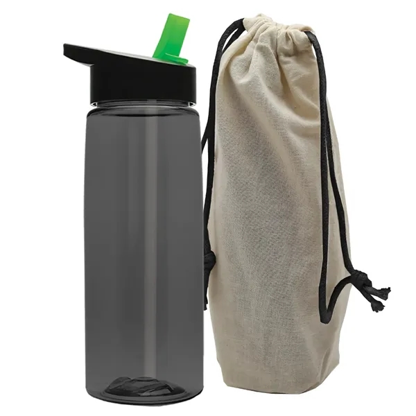 26 oz. Flair Bottle in a Cotton Tote... from ASI 40480 Koozie Group