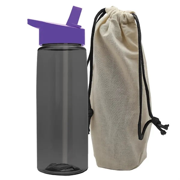 26 oz. Flair Bottle in a Cotton Tote... from ASI 40480 Koozie Group