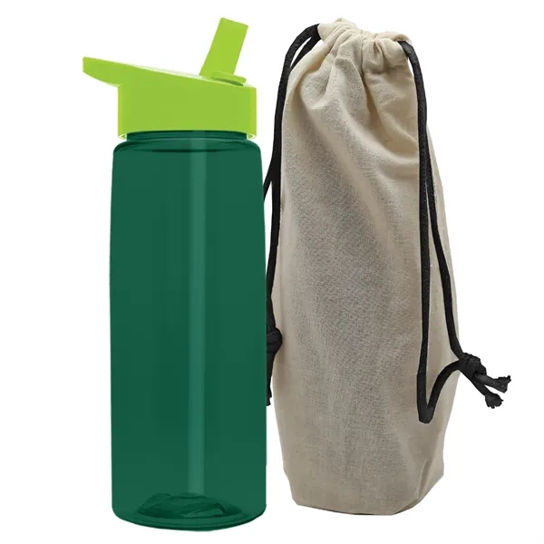 26 oz. Flair Bottle in a Cotton Tote... from ASI 40480 Koozie Group