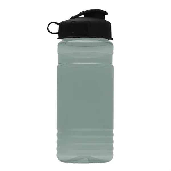 Transparent sports bottle, 20 oz. Straight-wall design with Flip Top Lid.... from ASI 40480 Koozie Group