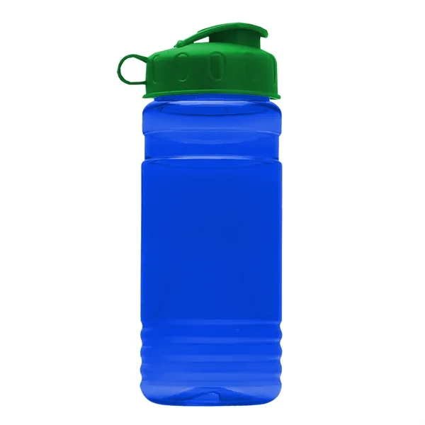 Transparent sports bottle, 20 oz. Straight-wall design with Flip Top Lid.... from ASI 40480 Koozie Group