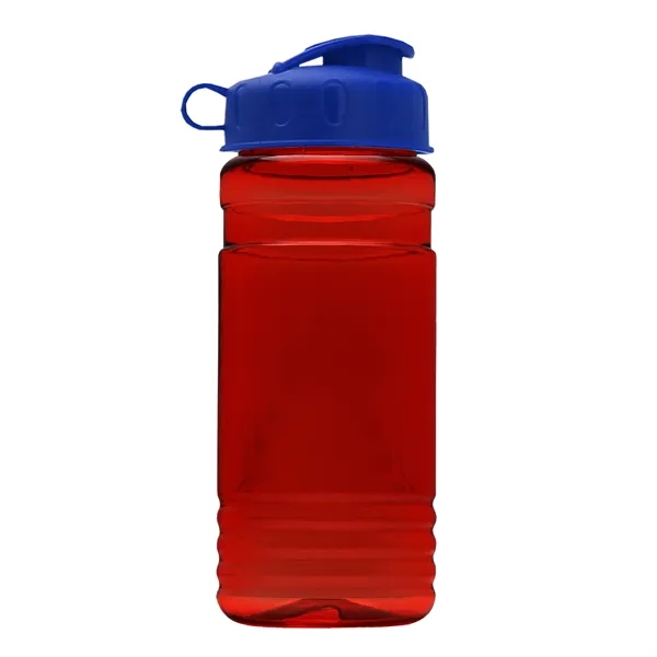 Transparent sports bottle, 20 oz. Straight-wall design with Flip Top Lid.... from ASI 40480 Koozie Group