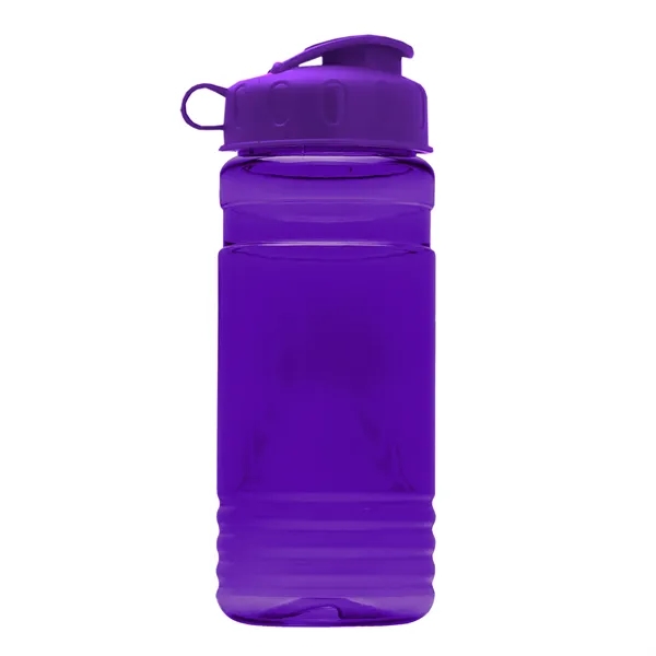 Transparent sports bottle, 20 oz. Straight-wall design with Flip Top Lid.... from ASI 40480 Koozie Group
