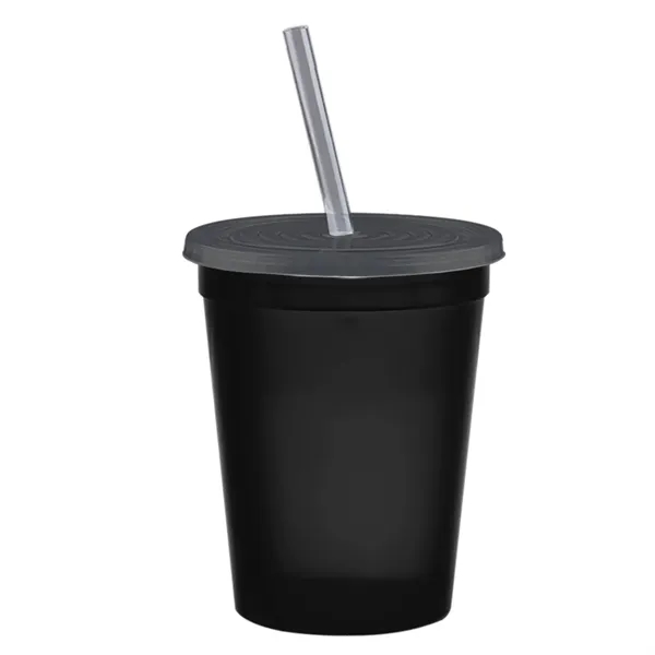 Molded in USA 16 oz. Stadium Cup with Lid & Straw... from ASI 40480 Koozie Group