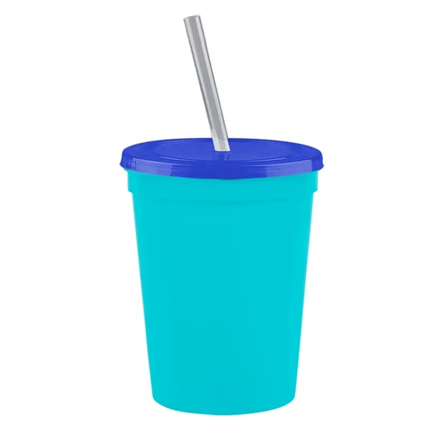 Molded in USA 16 oz. Stadium Cup with Lid & Straw... from ASI 40480 Koozie Group