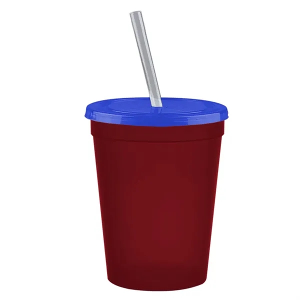 Molded in USA 16 oz. Stadium Cup with Lid & Straw... from ASI 40480 Koozie Group