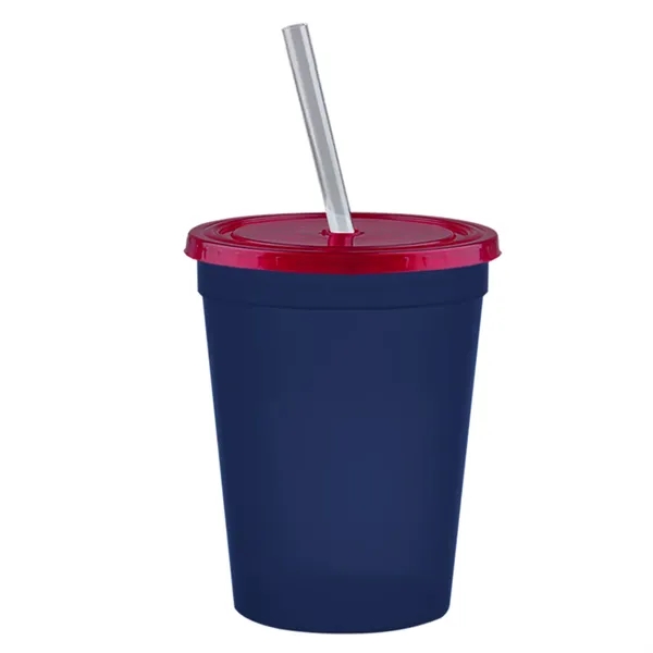 Molded in USA 16 oz. Stadium Cup with Lid & Straw... from ASI 40480 Koozie Group