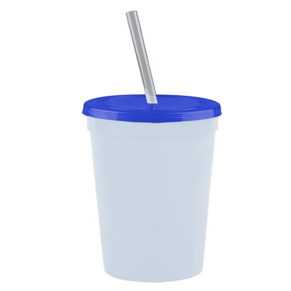 Molded in USA 16 oz. Stadium Cup with Lid & Straw... from ASI 40480 Koozie Group