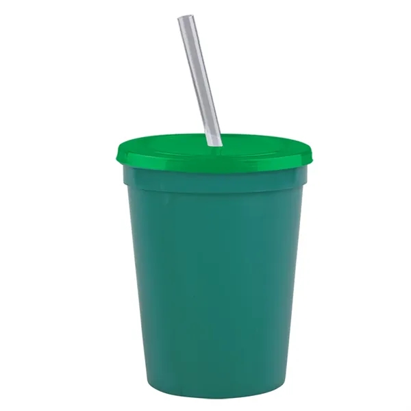 Molded in USA 16 oz. Stadium Cup with Lid & Straw... from ASI 40480 Koozie Group